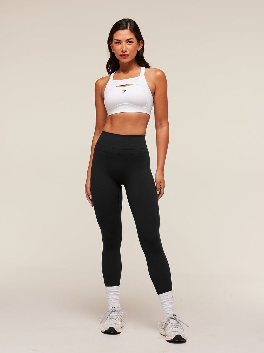 Gymshark Alpha High Support Sports Bra — White — 4