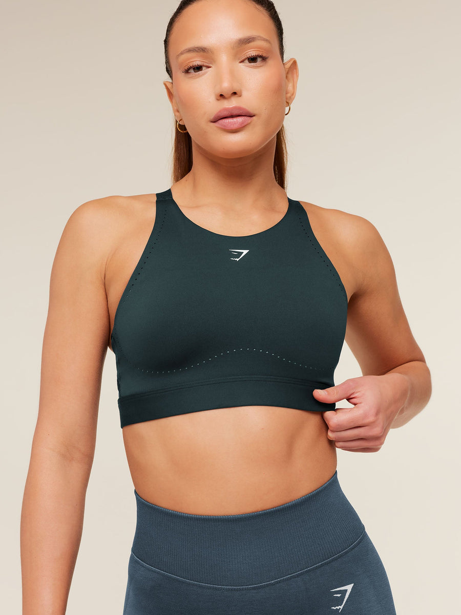 Gymshark High Coverage High Support Sports Bra — Deep Petrol Blue — 5