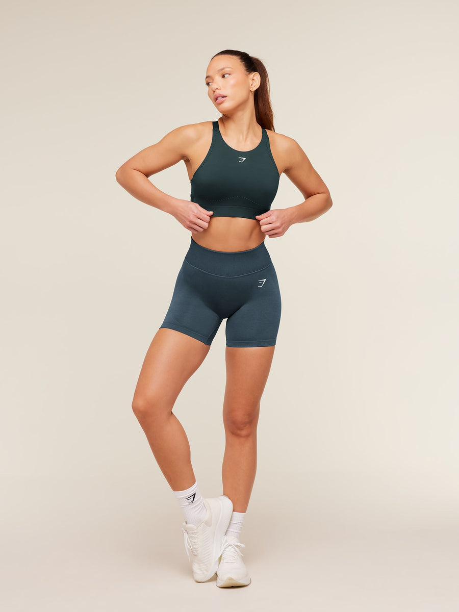 Gymshark High Coverage High Support Sports Bra — Deep Petrol Blue — 4
