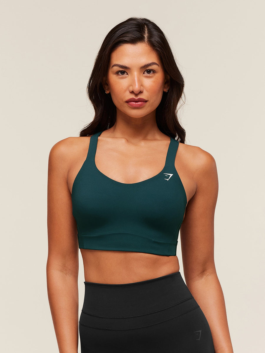 Gymshark Crossover Strap High Support Sports Bra — Deep Petrol Blue — 1