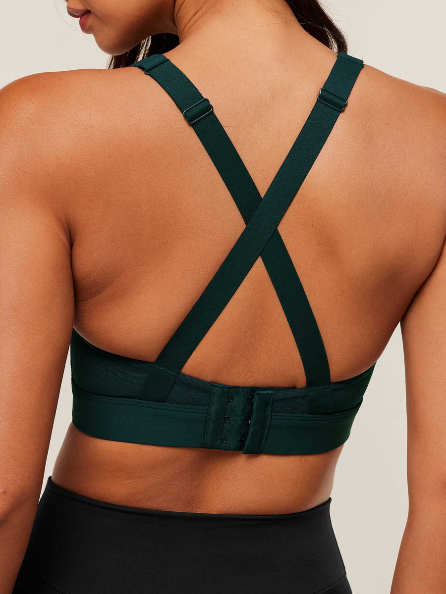 Gymshark Crossover Strap High Support Sports Bra — Deep Petrol Blue — 4