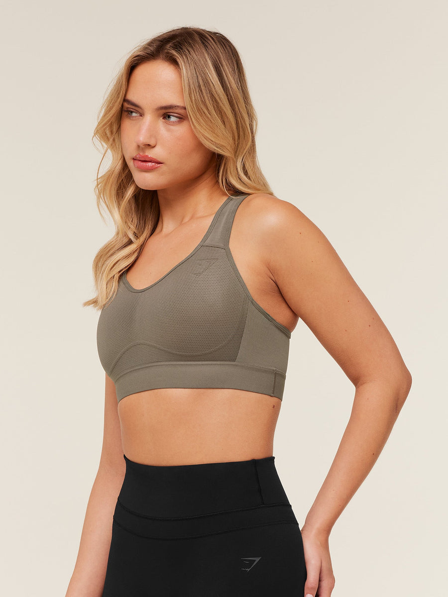 Gymshark Lightweight High Support Sports Bra — Camo Brown — 3