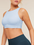 Gymshark Mesh Back Sports Bra — Chilled Blue — 6