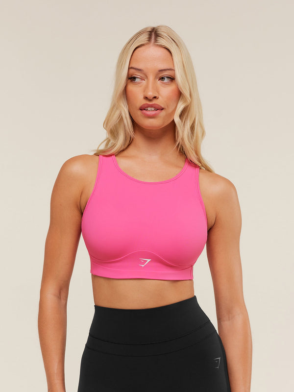Gymshark Mesh Back Sports Bra — Energy Pink