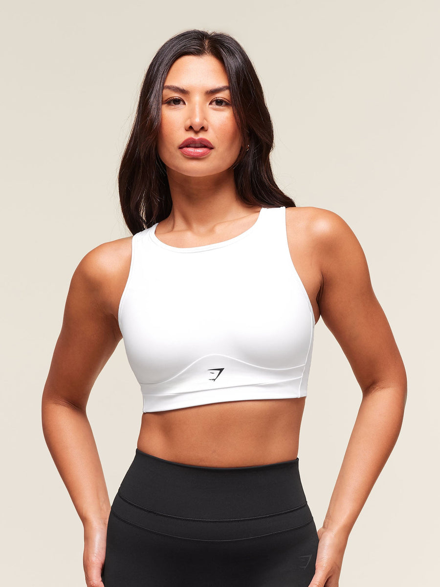 Gymshark Mesh Back Sports Bra — White — 1
