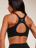 Gymshark High Support V-Neck Sports Bra — Black — 5