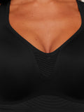Gymshark High Support V-Neck Sports Bra — Black — 6