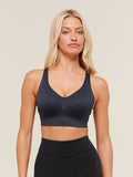 Gymshark High Support V-Neck Sports Bra — Heavy Blue — 1