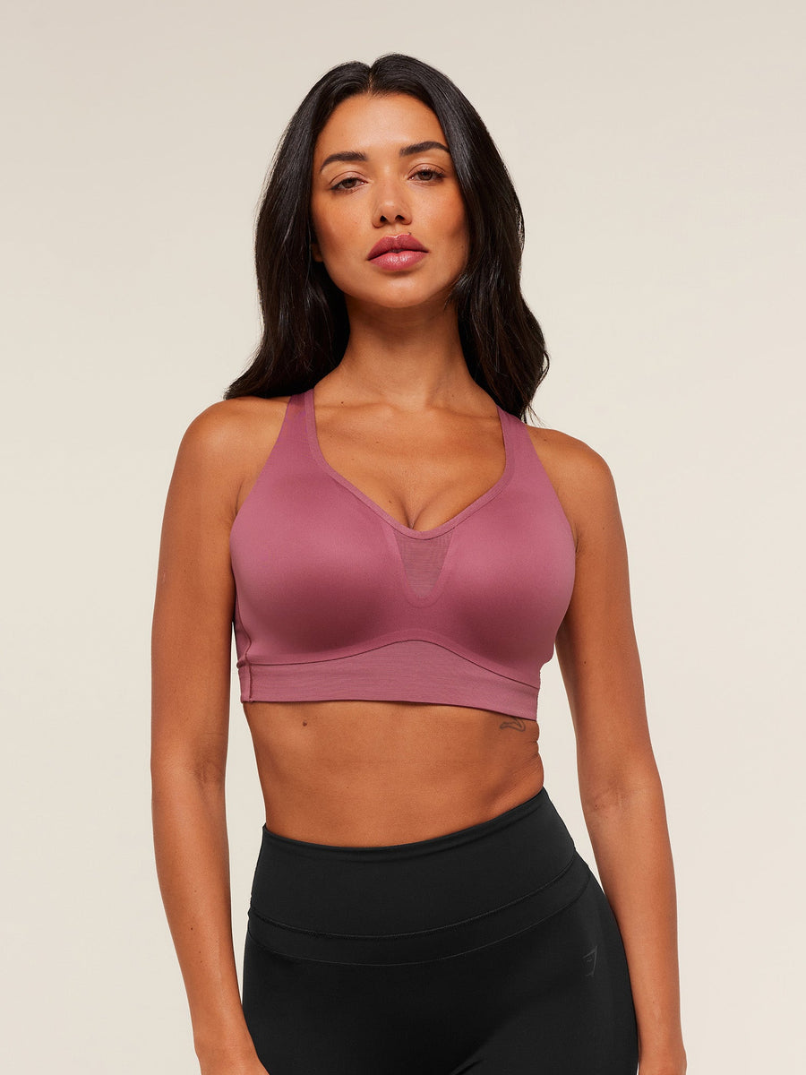 Gymshark High Support V-Neck Sports Bra — Reset Pink — 1