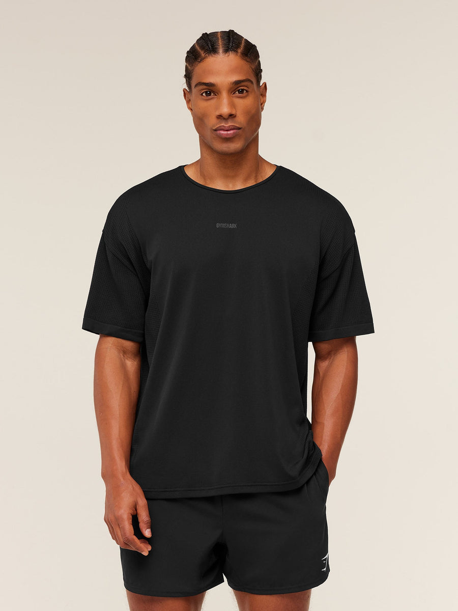 Gymshark Distance Seamless T-Shirt — Black — 4