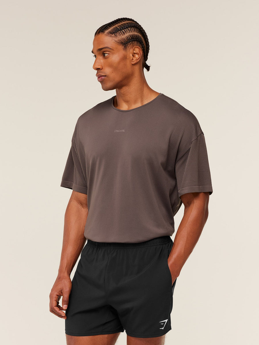 Gymshark Distance Seamless T-Shirt — Cool Brown /  Cool Brown — 3
