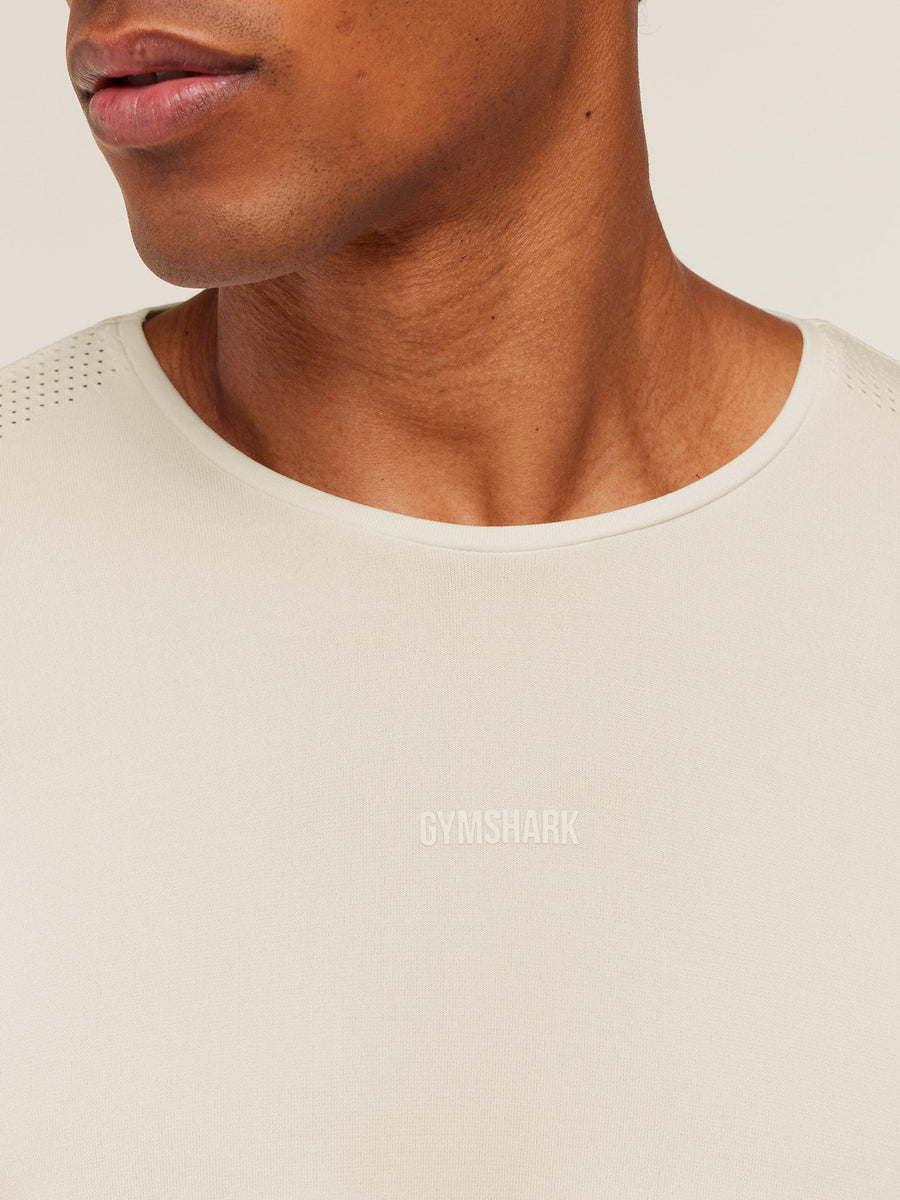 Gymshark Distance Seamless T-Shirt — Soft White /  Soft White — 6