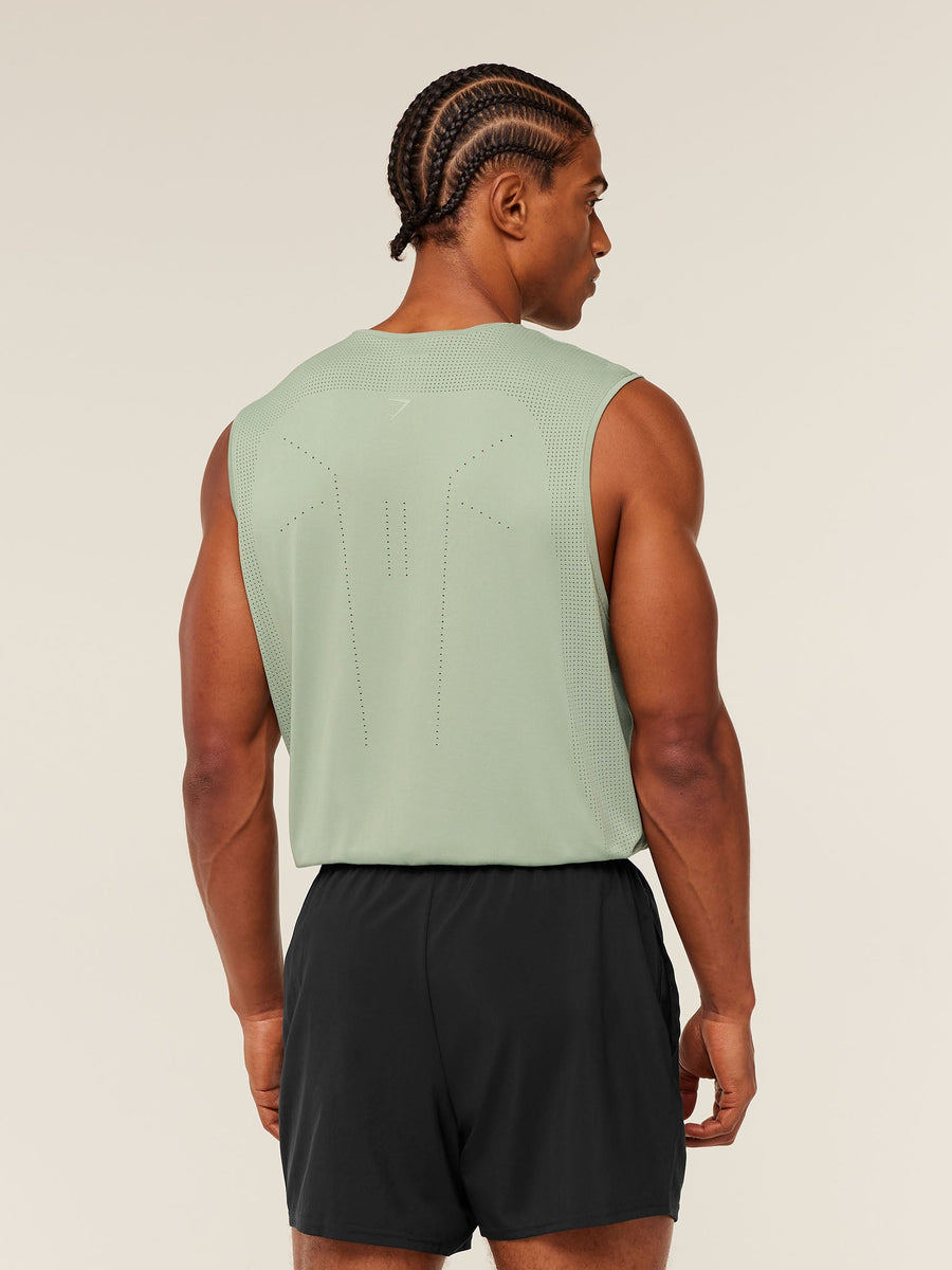 Gymshark Distance Seamless Tank — Haze Green /  Haze Green — 2