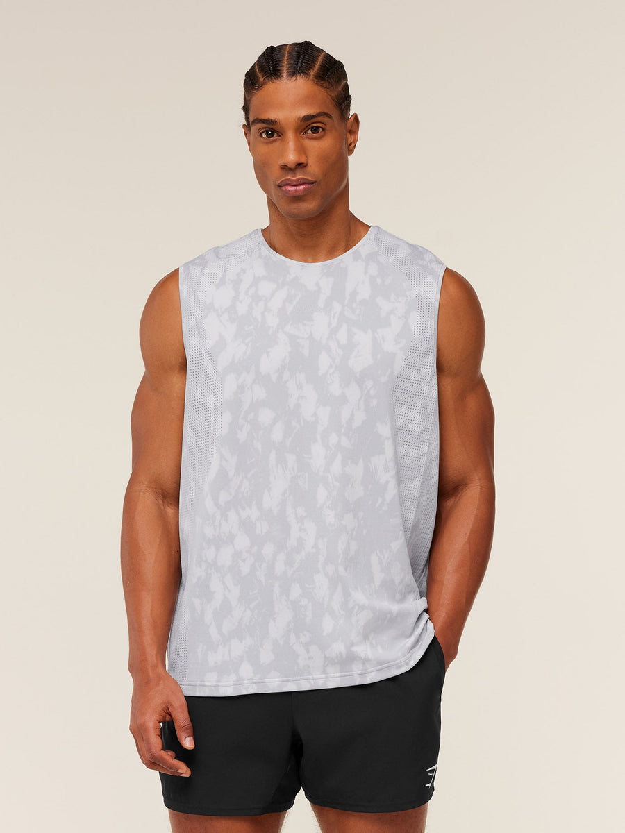 Gymshark Distance Seamless Tank — Light Grey /  Light Grey / ACID WASH — 1