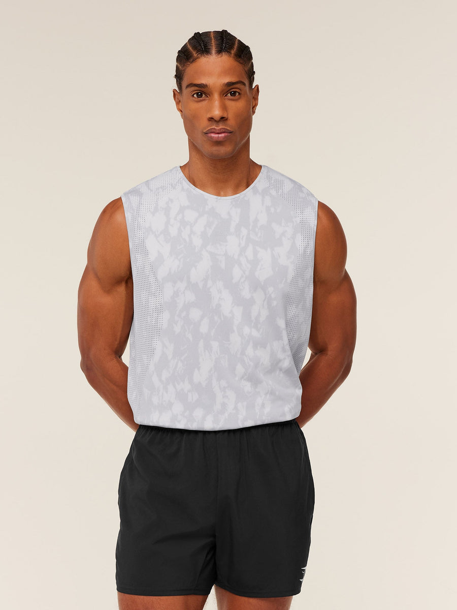 Gymshark Distance Seamless Tank — Light Grey /  Light Grey / ACID WASH — 3