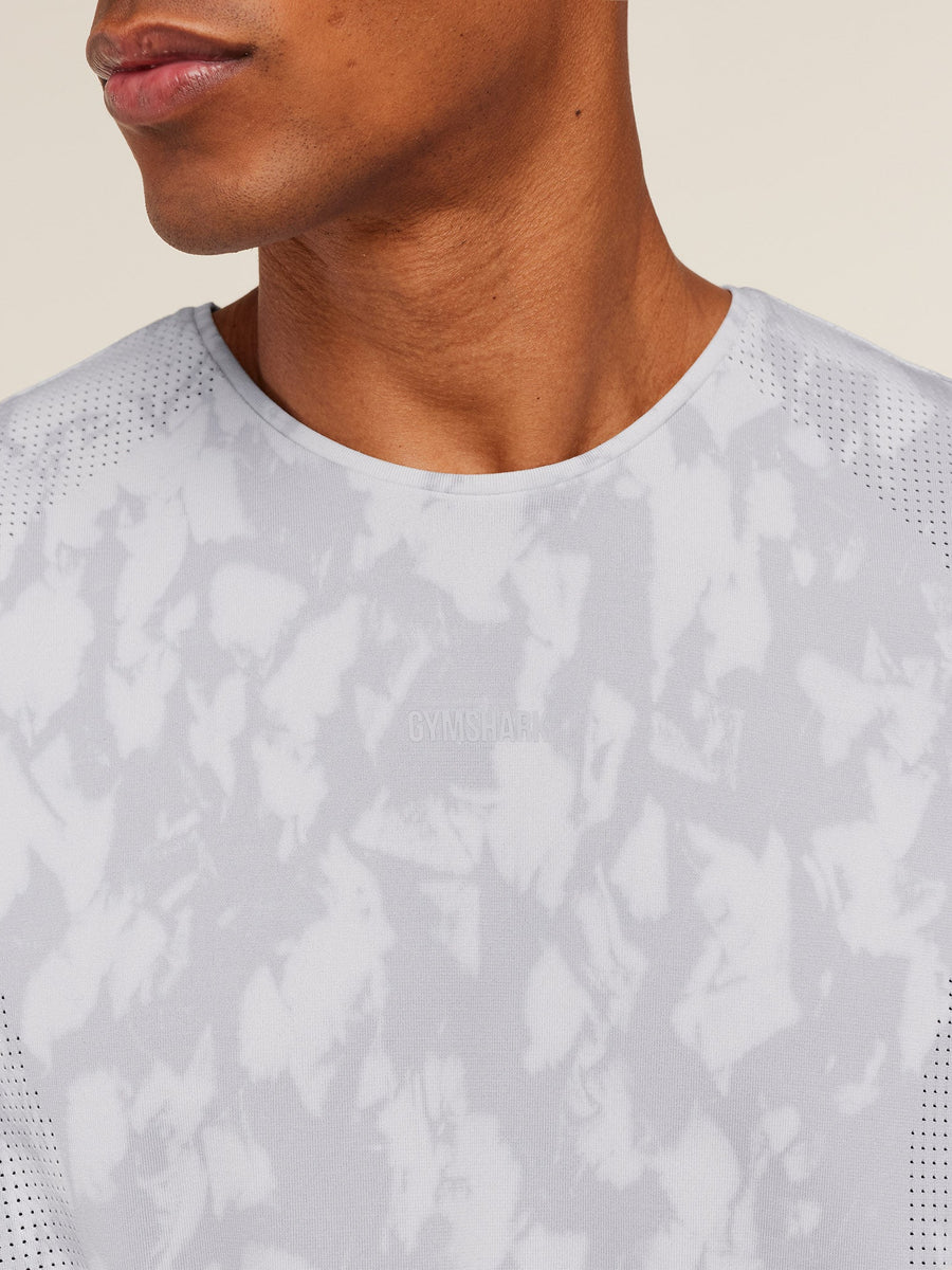 Gymshark Distance Seamless Tank — Light Grey /  Light Grey / ACID WASH — 4