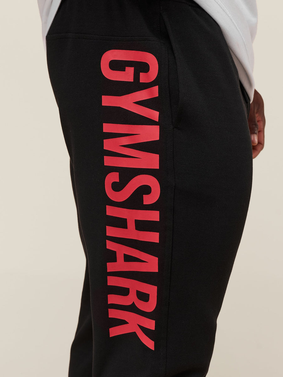 Gymshark Impact Joggers — Black/Vivid Red — 5