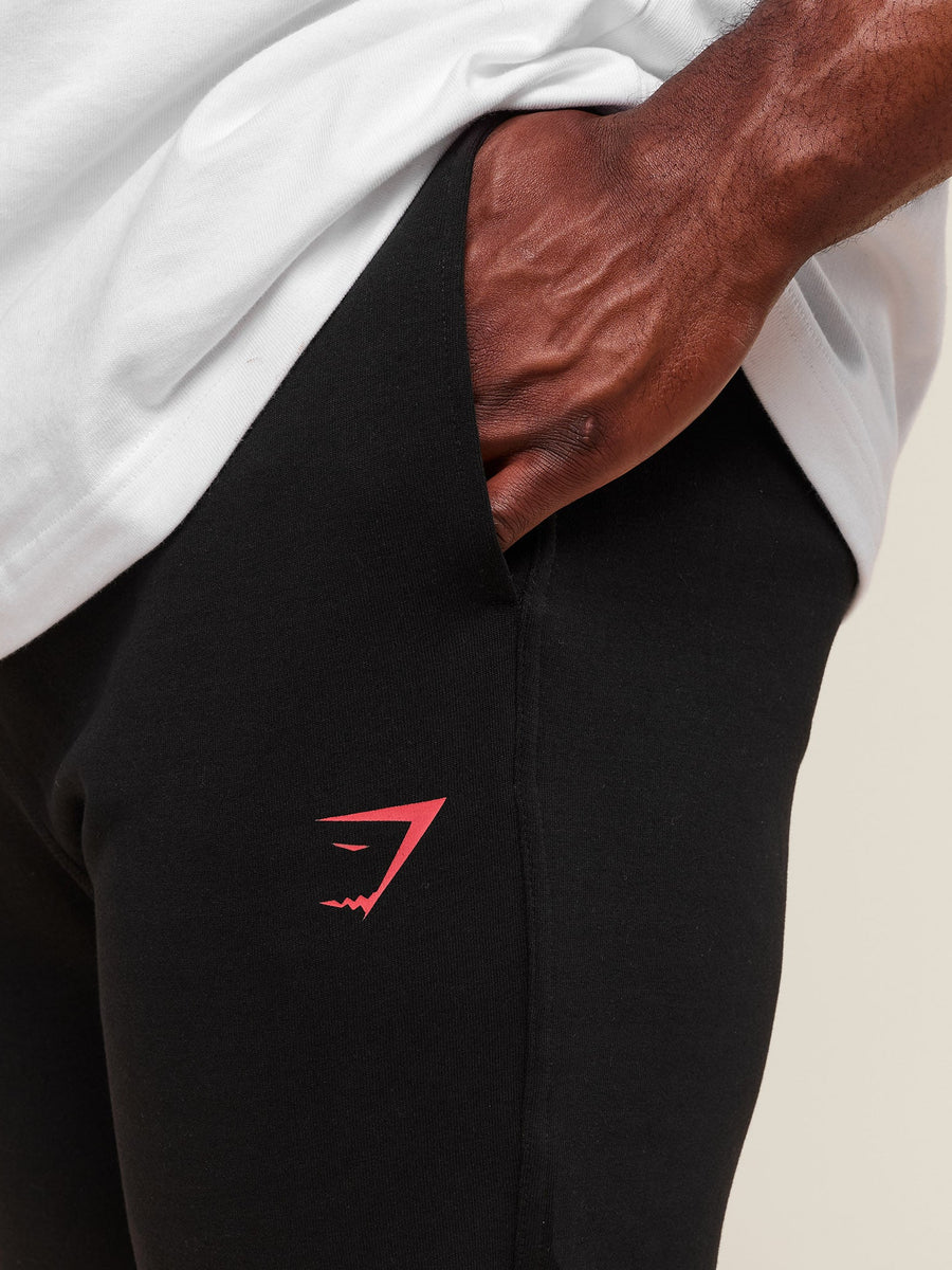 Gymshark Impact Joggers — Black/Vivid Red — 6