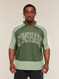 Gymshark Collective Mesh Wordmark Jersey — Core Olive/Haze Green/Soft White — 1
