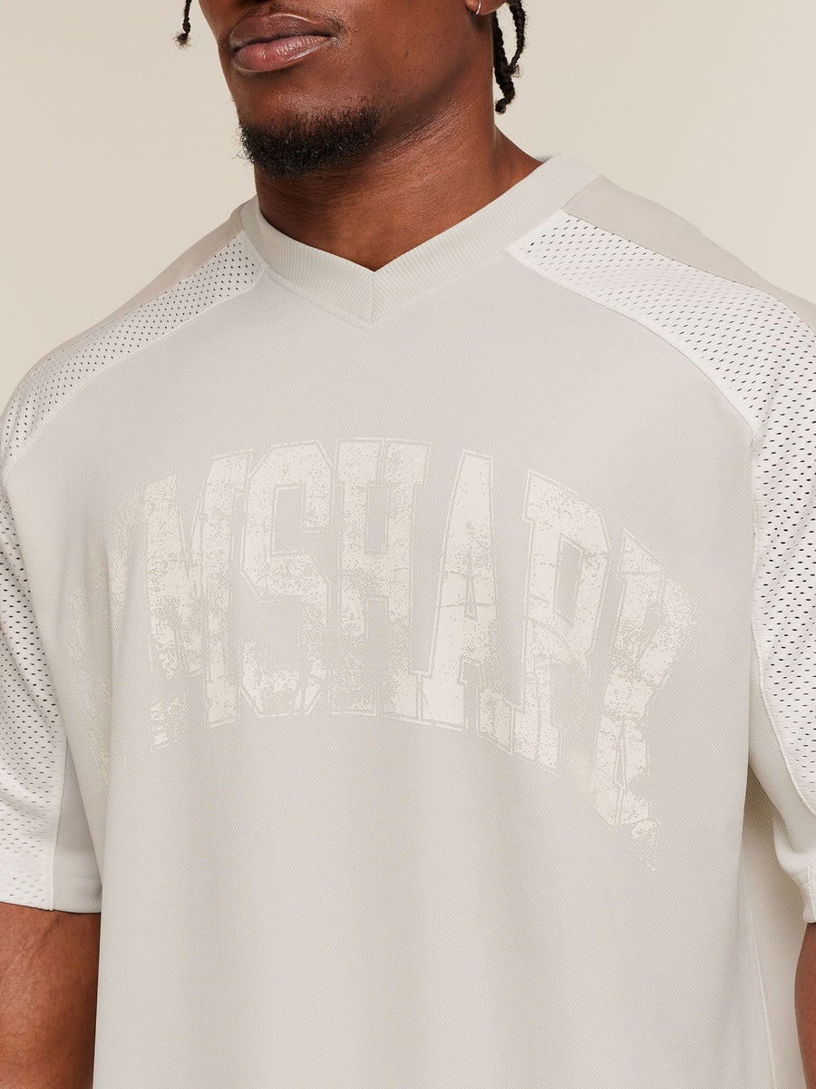 Gymshark Collective Mesh Wordmark Jersey — Tinted White/Soft White/Pebble Grey — 5