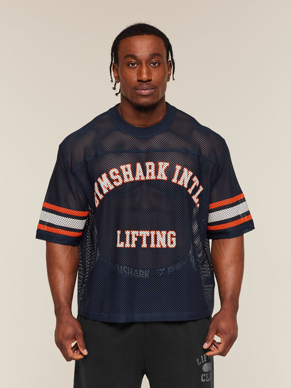 Gymshark Collective Mesh Contrast Jersey — Heavy Blue