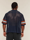 Gymshark Collective Mesh Contrast Jersey — Heavy Blue — 4