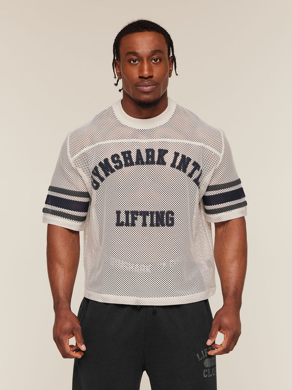 Gymshark Collective Mesh Contrast Jersey — Tinted White