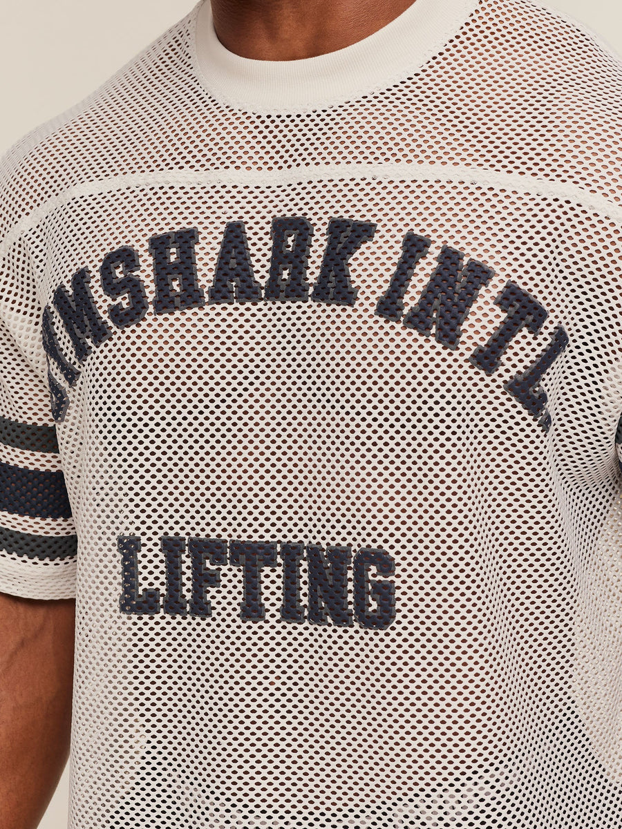 Gymshark Collective Mesh Contrast Jersey — Tinted White — 5