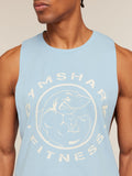 Gymshark Legacy Drop Arm Tank — Chilled Blue — 6