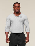 Gymshark Legacy Henley — Light Grey Marl — 5