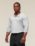 Gymshark Legacy Henley — Light Grey Marl — 3