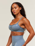 Gymshark Lift Seamless Sports Bra — Worn Blue/Peri Blue Marl — 3