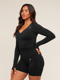 Gymshark Lift Seamless Jacket — Black/Black Marl — 3