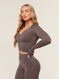 Gymshark Lift Seamless Jacket — Cool Brown — 3