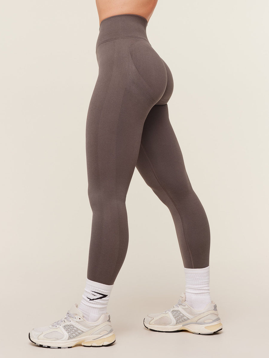 Gymshark Lift Seamless High-Rise Leggings — Cool Brown — 4
