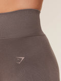 Gymshark Lift Seamless High-Rise Leggings — Cool Brown — 6