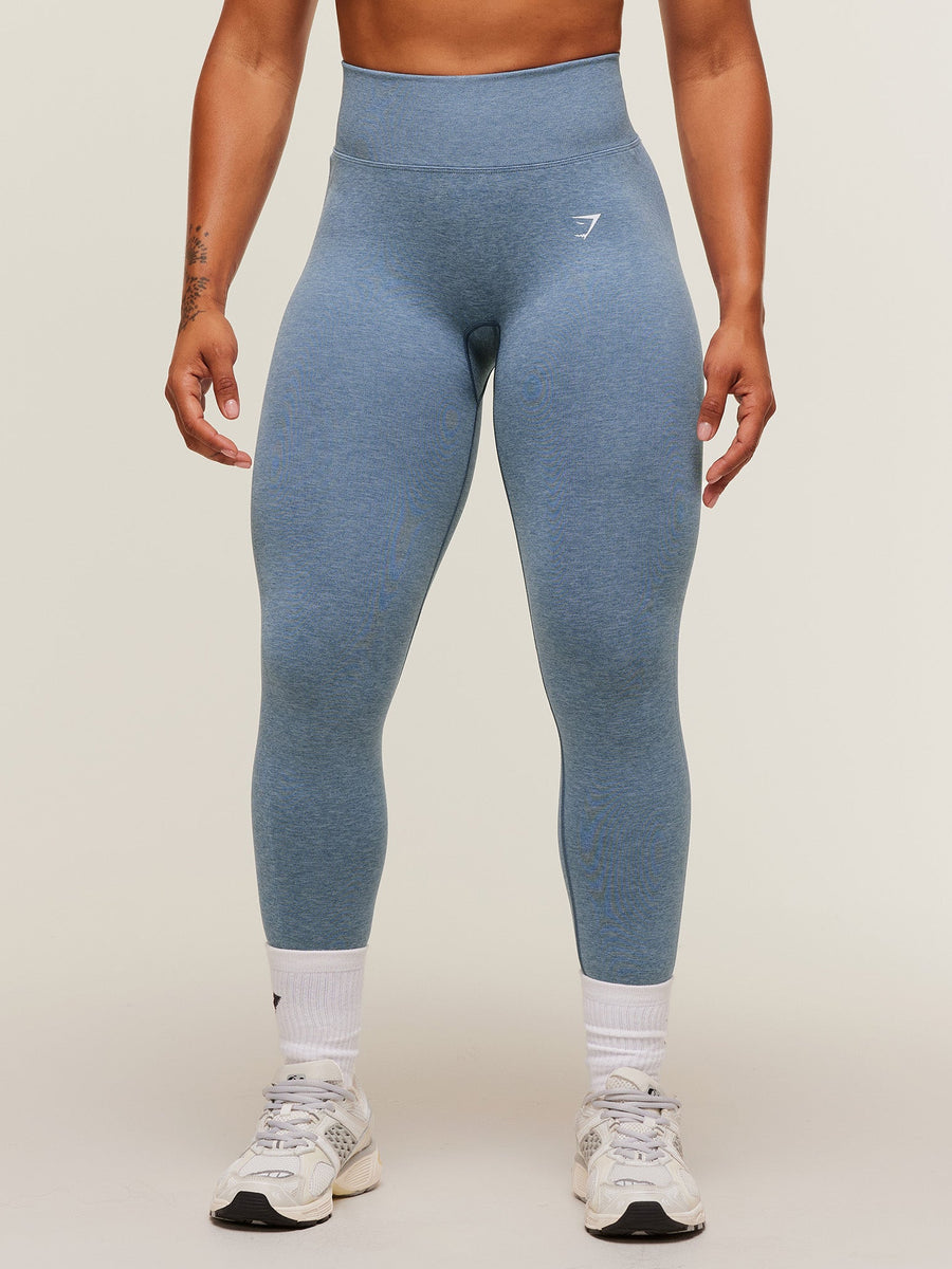 Gymshark Lift Seamless High-Rise Leggings — Worn Blue/Peri Blue Marl — 1