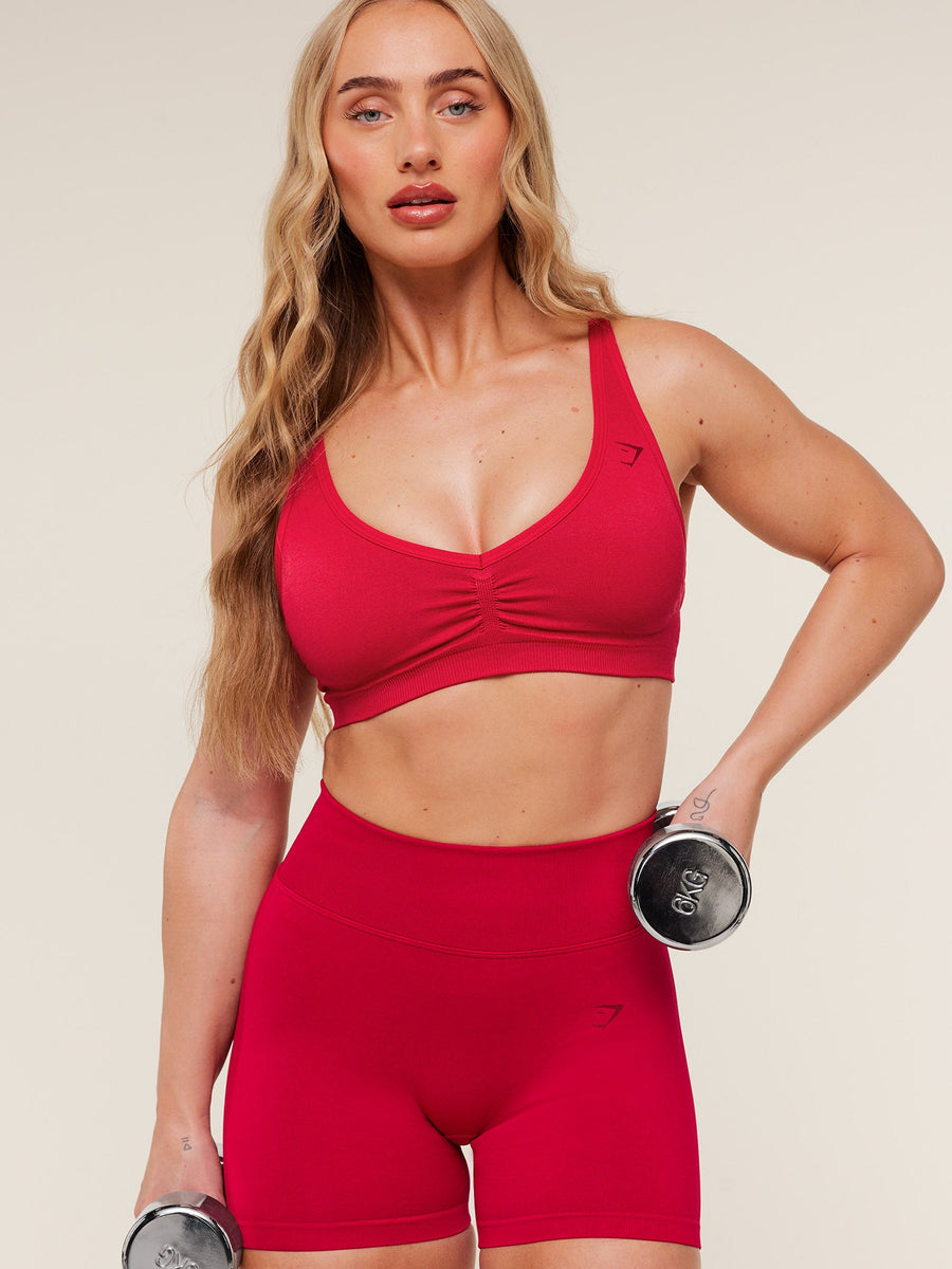 Gymshark Lift Seamless Sports Bra — Carmine Red — 4