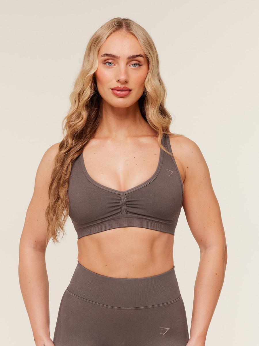 Gymshark Lift Seamless Sports Bra — Cool Brown — 1