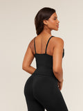 Gymshark Lift Seamless Tank with Shelf — Black/Black Marl — 3