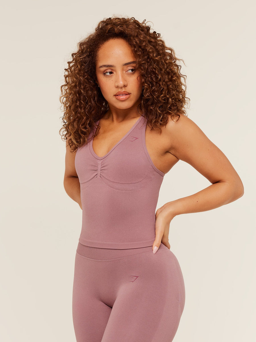 Gymshark Lift Seamless Tank with Shelf — Calm Pink — 3