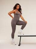 Gymshark Lift Seamless Tank with Shelf — Cool Brown — 5