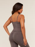 Gymshark Lift Seamless Tank with Shelf — Cool Brown — 3