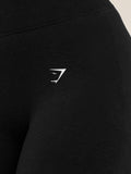 Gymshark Lift Seamless High-Rise Shorts — Black/Black Marl — 7