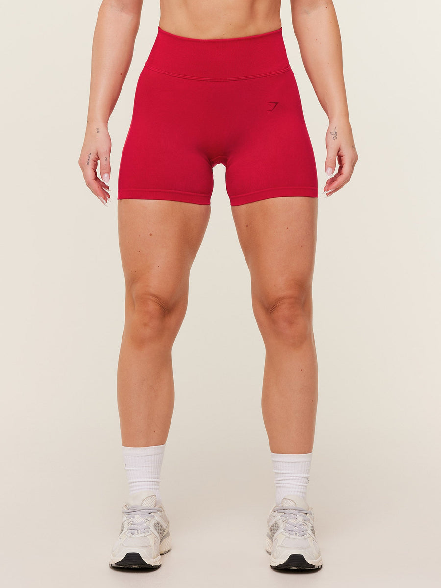 Gymshark Lift Seamless High-Rise Shorts — Carmine Red — 1