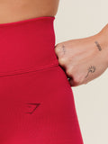 Gymshark Lift Seamless High-Rise Shorts — Carmine Red — 7