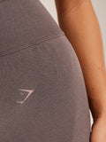 Gymshark Lift Seamless High-Rise Shorts — Cool Brown — 7