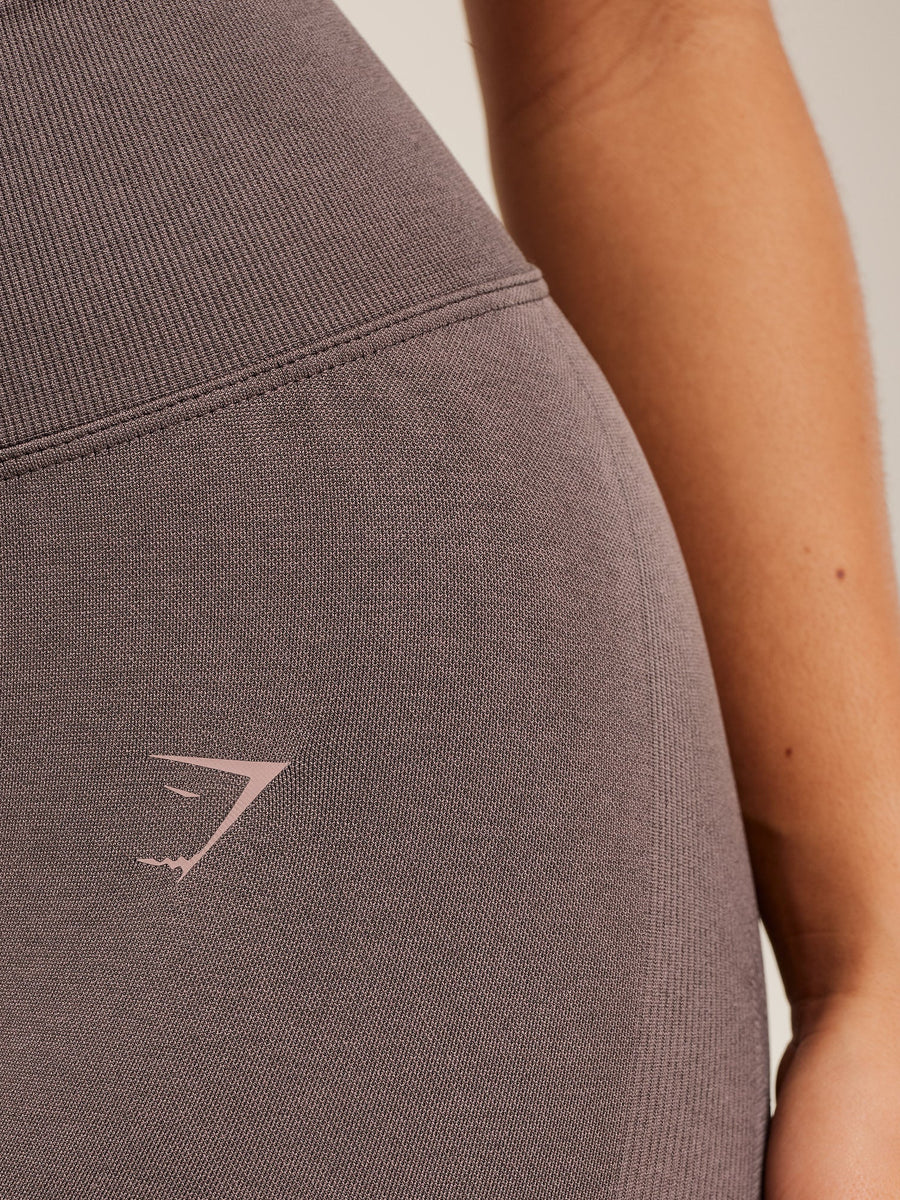 Gymshark Lift Seamless High-Rise Shorts — Cool Brown — 7