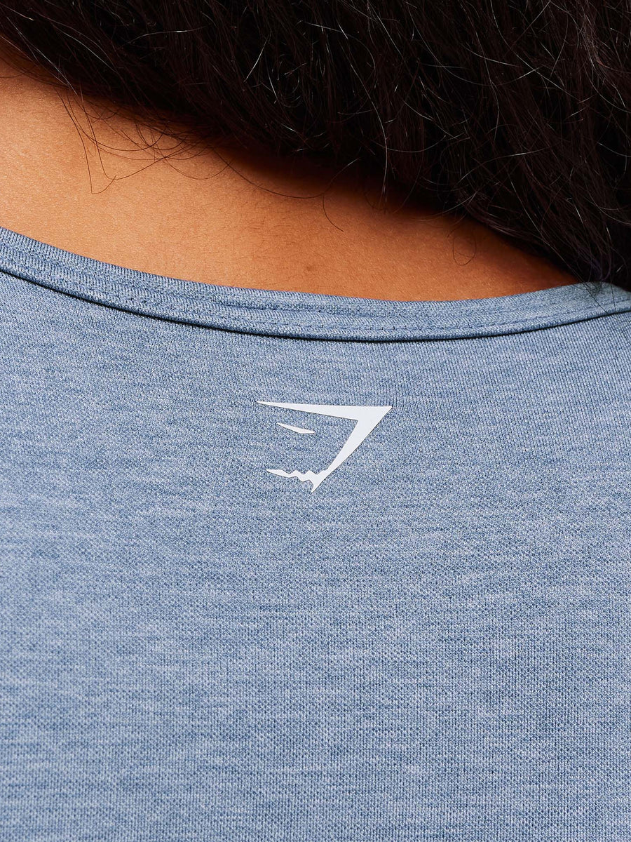 Gymshark Lift Seamless Zip Up Jacket — Worn Blue/Peri Blue Marl — 4