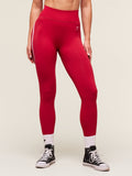 Gymshark Lift Varsity Seamless Leggings — Carmine Red — 1